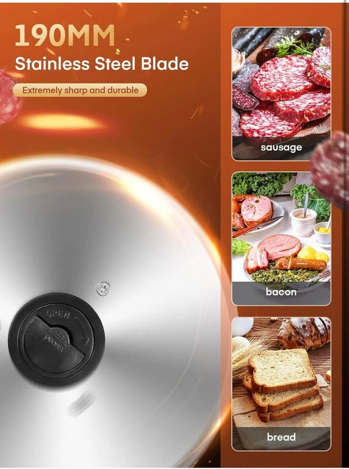 FOHERE 200W Electric Meat Slicer - Adjustable Thickness - photo 4