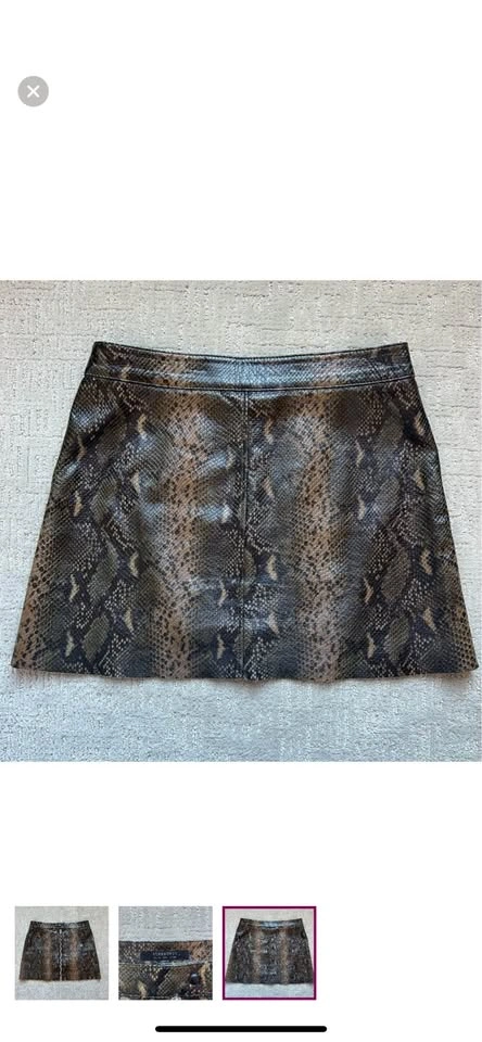 Leather Snakeskin Skirt (size 6) - photo 3