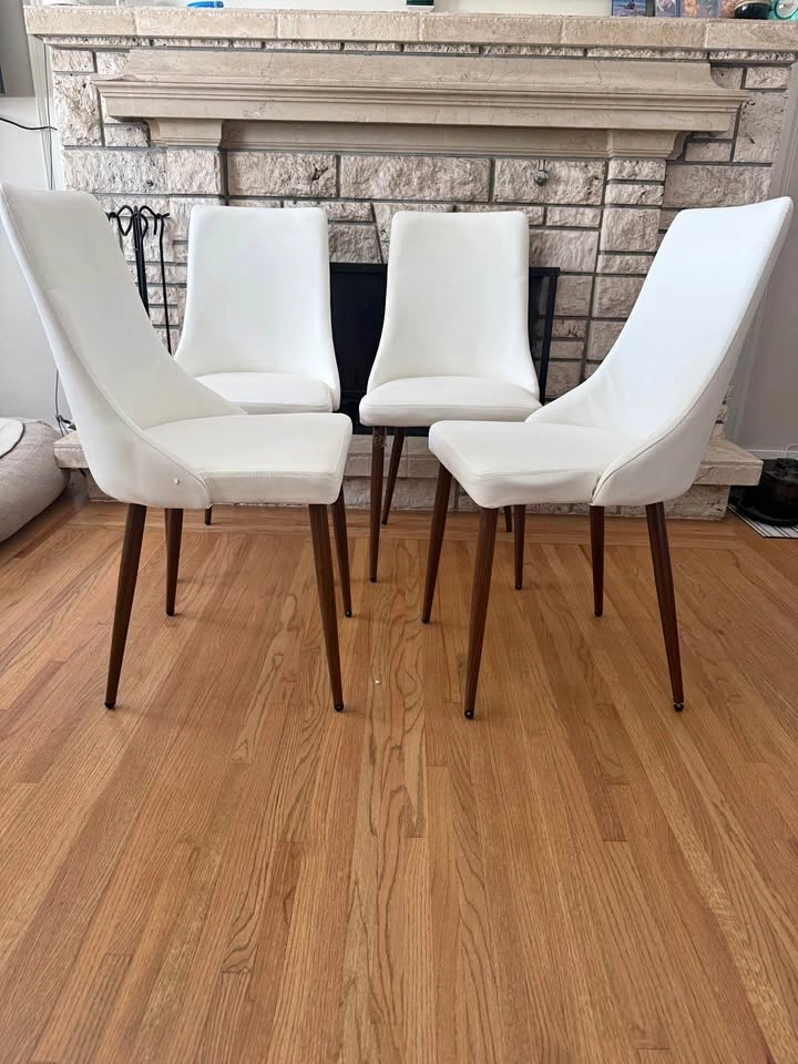 Leather dining chairs (set of 4)