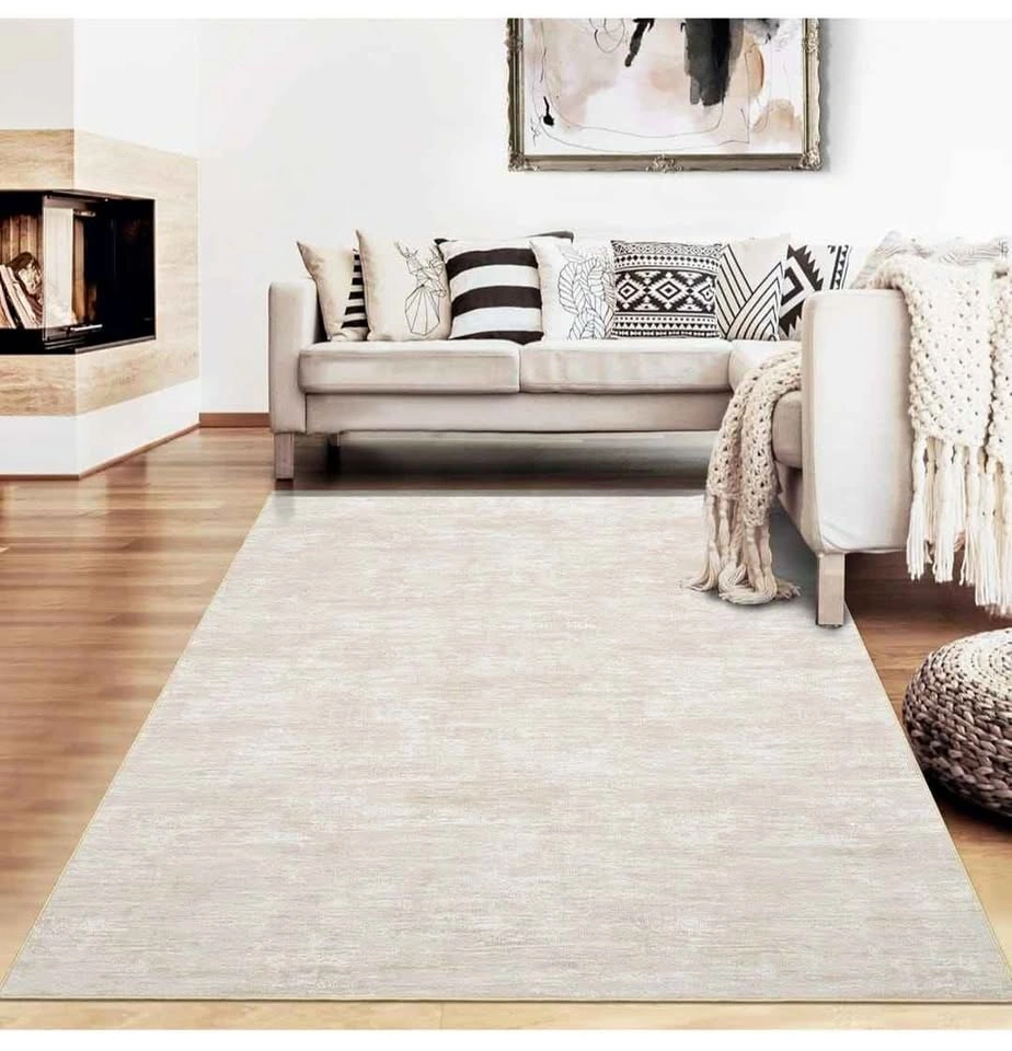 Living Room Area Rug 8x10, Washable Low Pile Rug