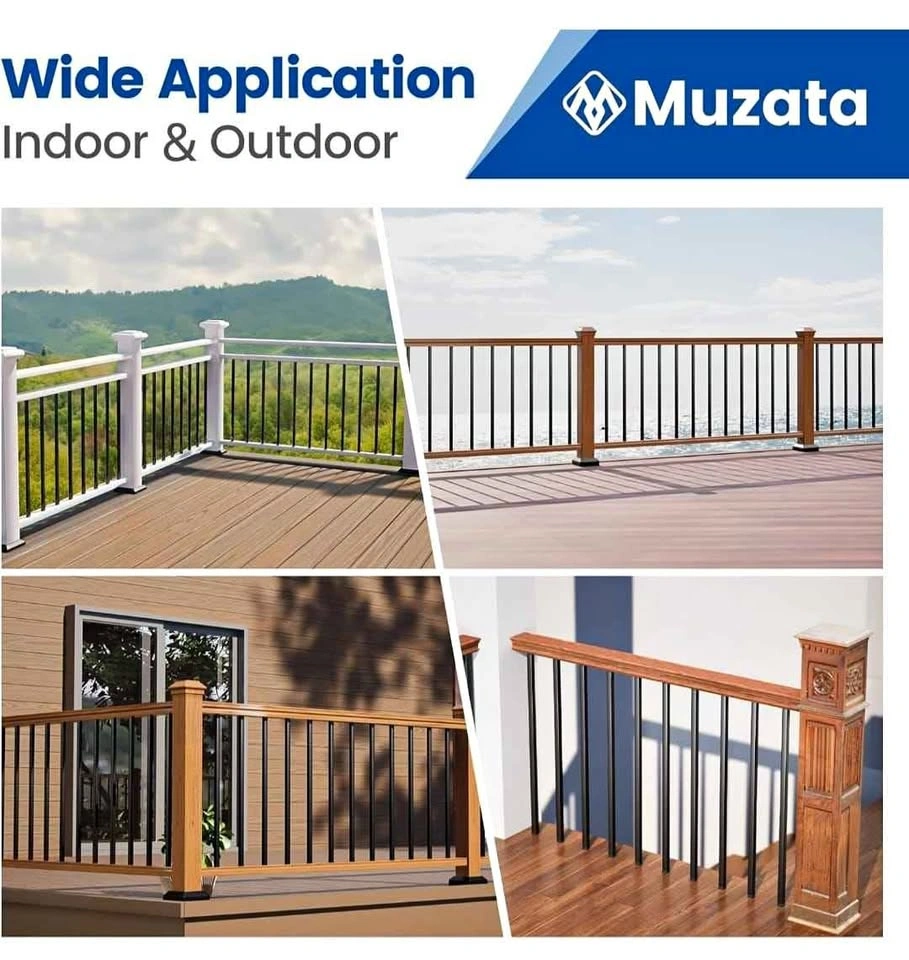 50 Pack 36" Black Aluminum Deck Railing Balusters