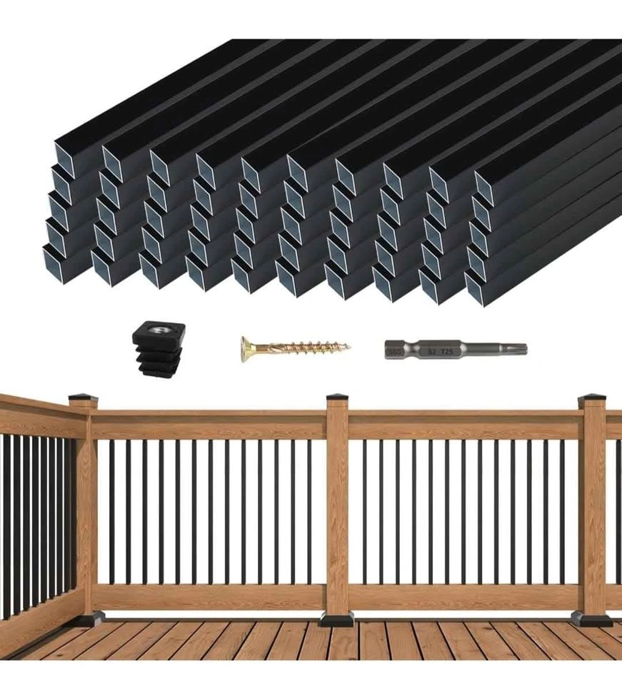50 Pack 36" Black Aluminum Deck Railing Balusters - photo 2