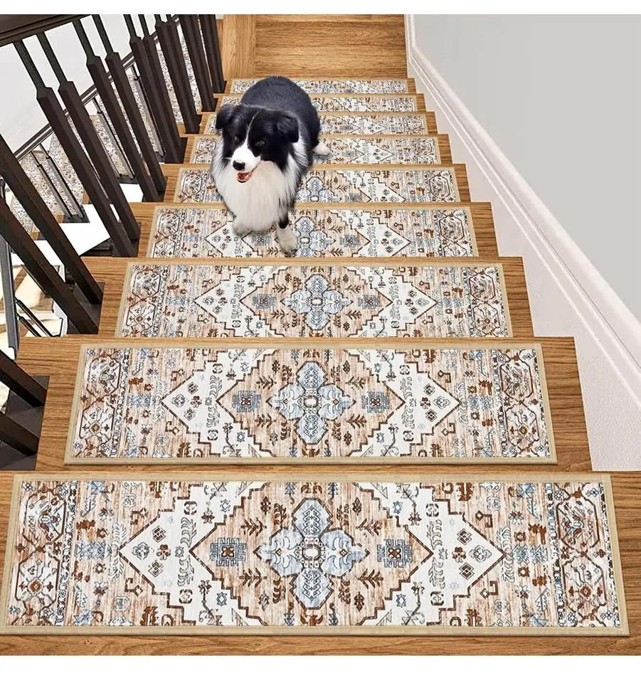 8"x30" Stair Runner Self Adhesive Carpet Stair Treads thumbnail