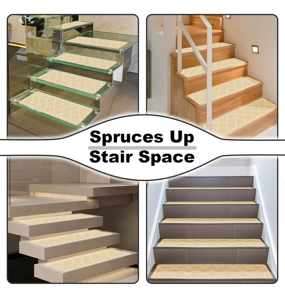 Carpet Stair Treads Non Slip Indoor, 15 Packs 30X8in - photo 5