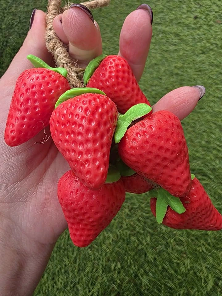 Strawberry Soap on Rope