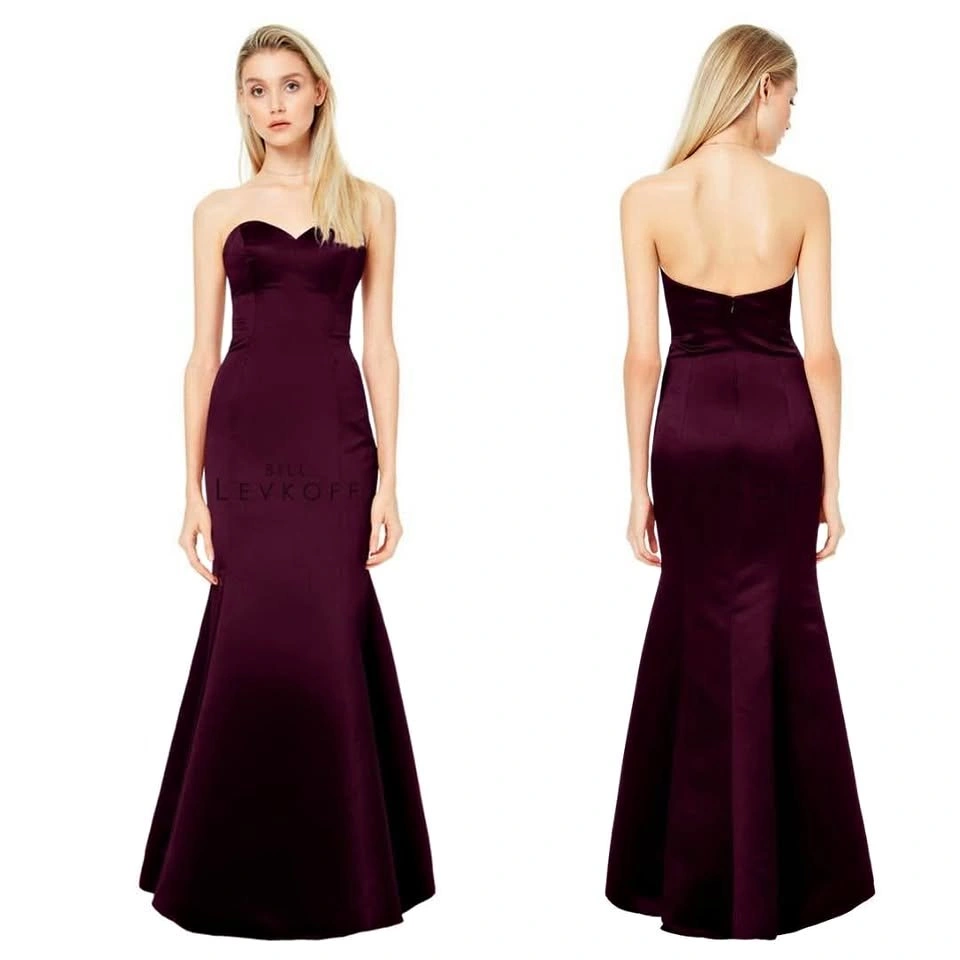 Burgundy Strapless Prom Dress Size 10