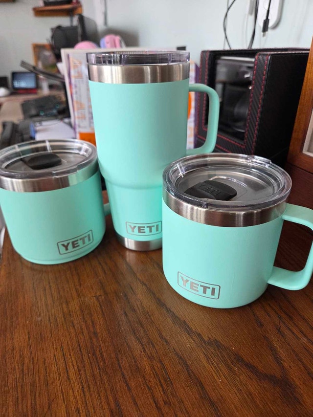 3 YETI Ramblers Seafoam Green