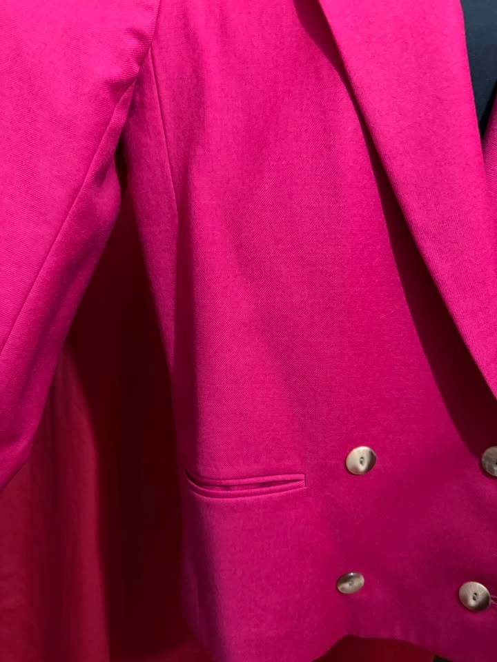 Fuchsia 100% Wool Blazer - Size 12 Petite - photo 2