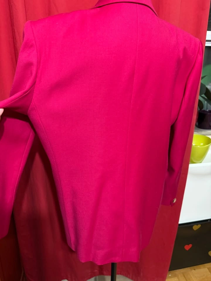 Fuchsia 100% Wool Blazer - Size 12 Petite - photo 3