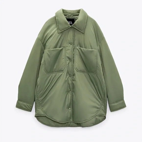 Zara Shaket Size L, Green Khaki