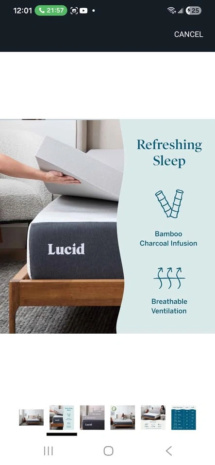 4 inch Memory Foam Mattress Topper - photo 4