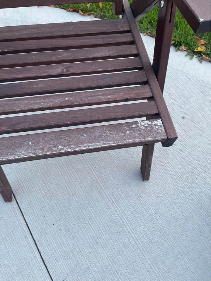 Weathered Outdoor Reclining Ikea Chair - photo 3