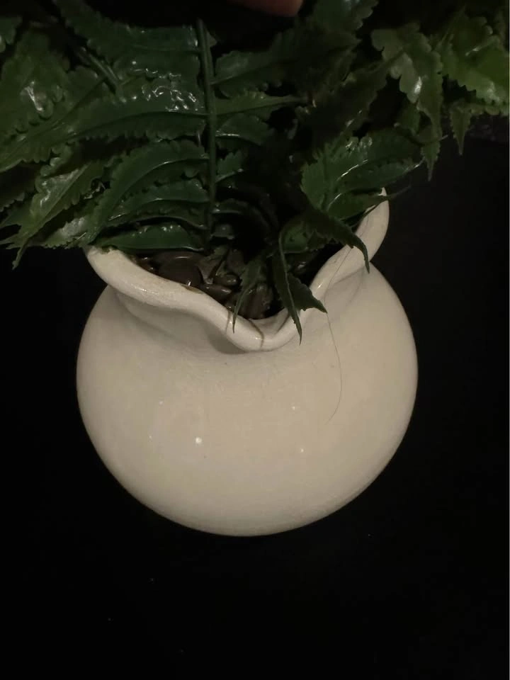 Fake Plant in Ceramic Jug Vase - photo 3