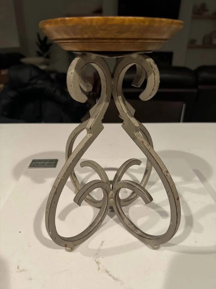 Metal & Wood Candle Holders - photo 3