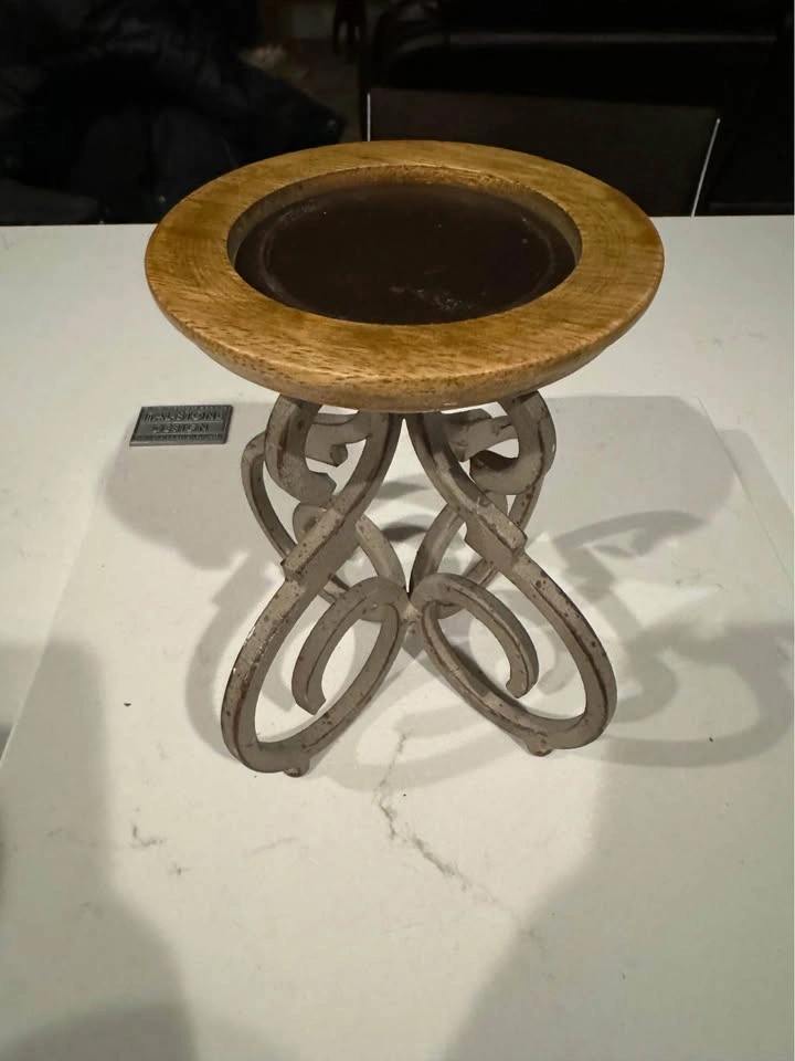 Metal & Wood Candle Holders - photo 5