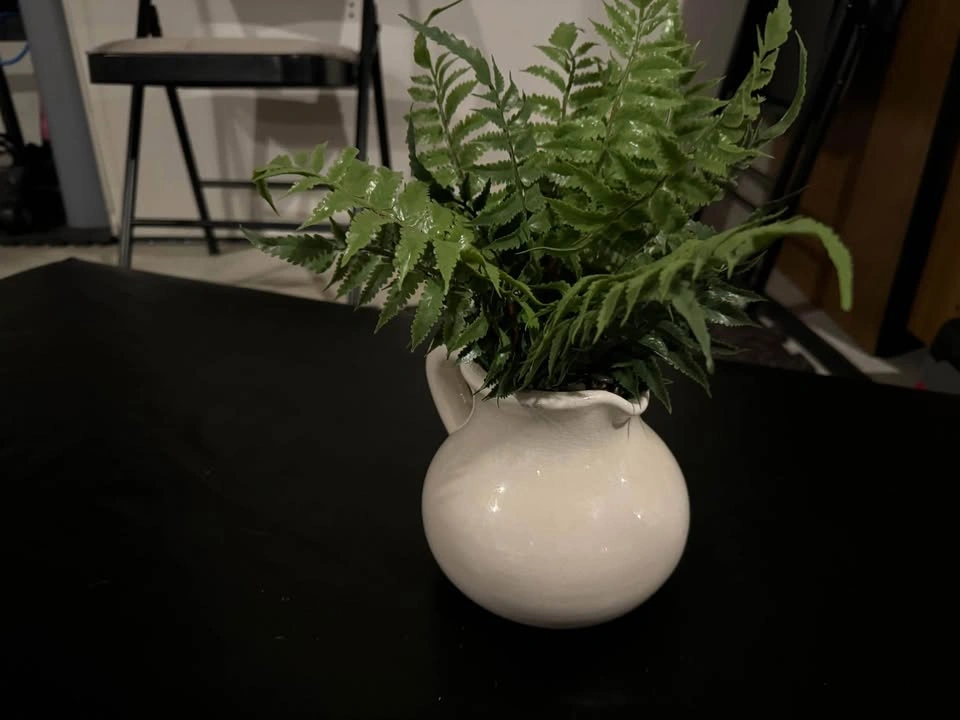 Fake Plant in Ceramic Jug Vase - photo 2