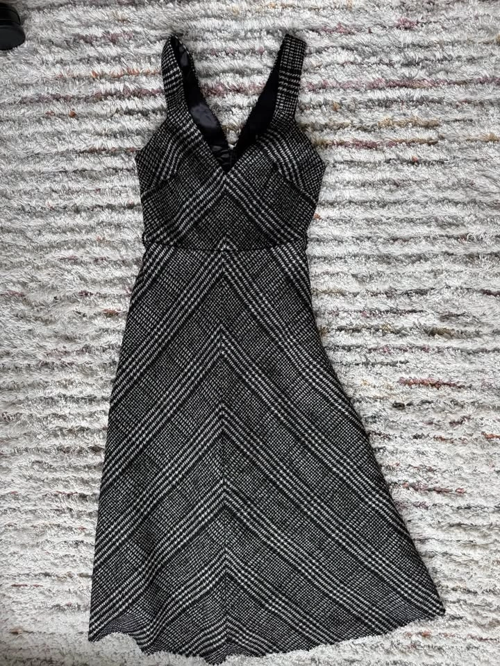 Mango Black Tweed Midi Dress - Size Xs fits S - photo 2
