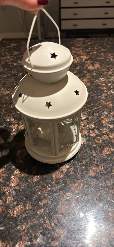 2 White Lanterns - Candle Holder - photo 3