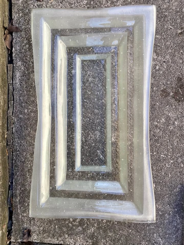 Large Textured Glass Platter