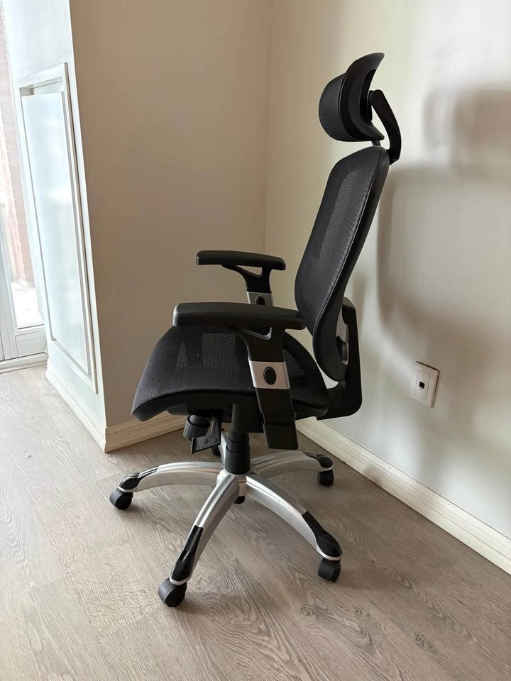Black Mesh Ergonomic Office Chair with Headrest - photo 2