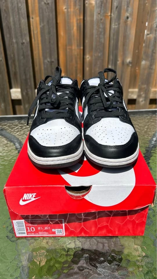 NIKE DUNK LOW RETRO WHITE / BLACK - WHITE - photo 2