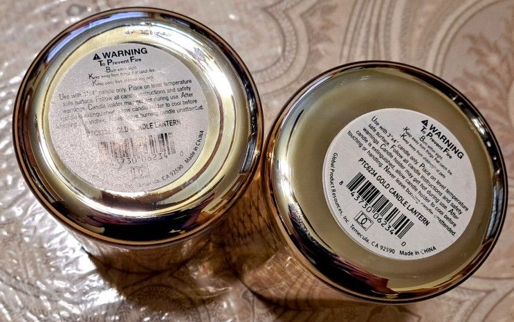 Set of 2 Gold Candle Lanterns - photo 3