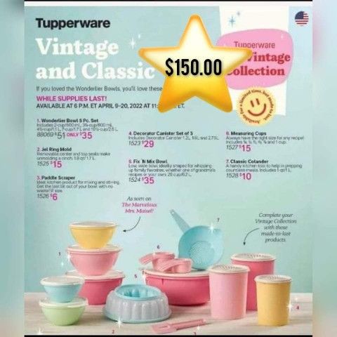 Tupperware Vintage Collection