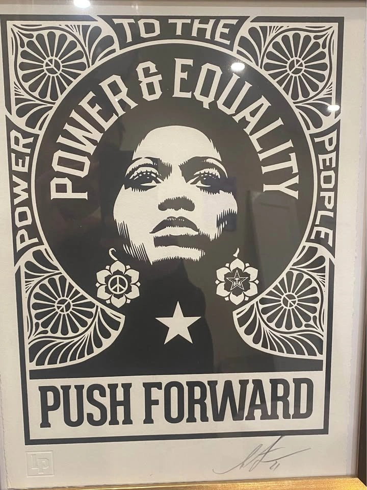 Signed Shepard Fairey "Power & Equality" Print - Obey Giant - photo 2