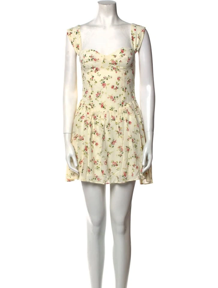 Brand New Reformation Floral Print Taiga Mini Dress - Small