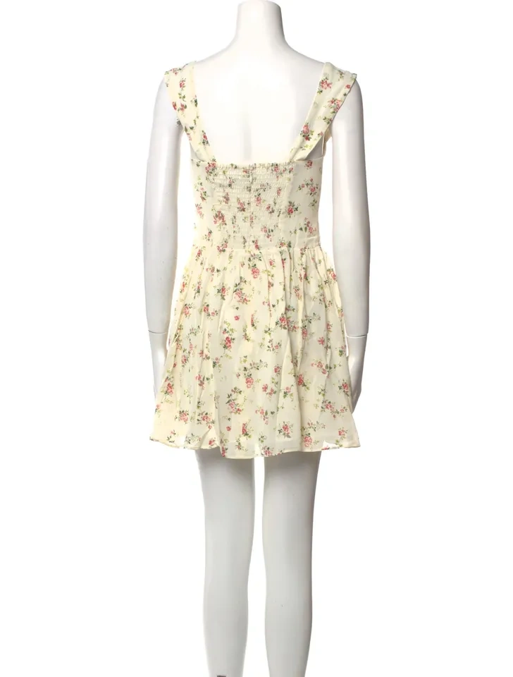Brand New Reformation Floral Print Taiga Mini Dress - Small - photo 3