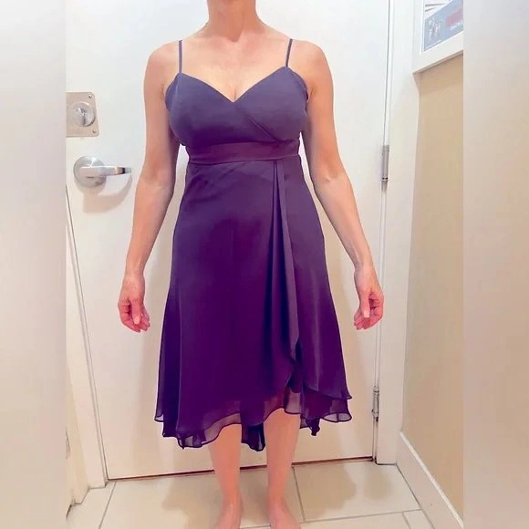 New Alfred Angelo Midi Purple Cocktail/Formal Dress (Small)