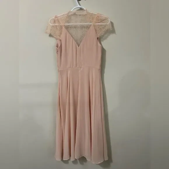 Brand New Asos Peach Lace Shoulder Midi Dress - photo 2
