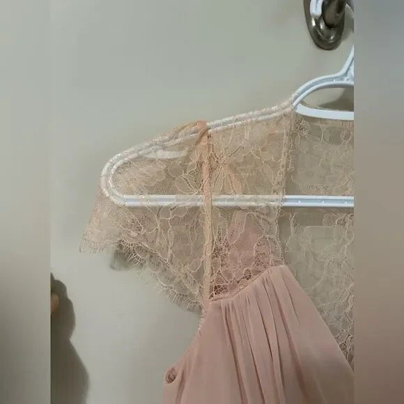 Brand New Asos Peach Lace Shoulder Midi Dress - photo 3