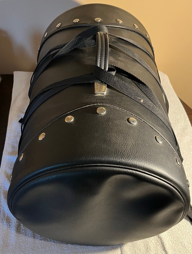 Leather Motorcycle Barrel Bag