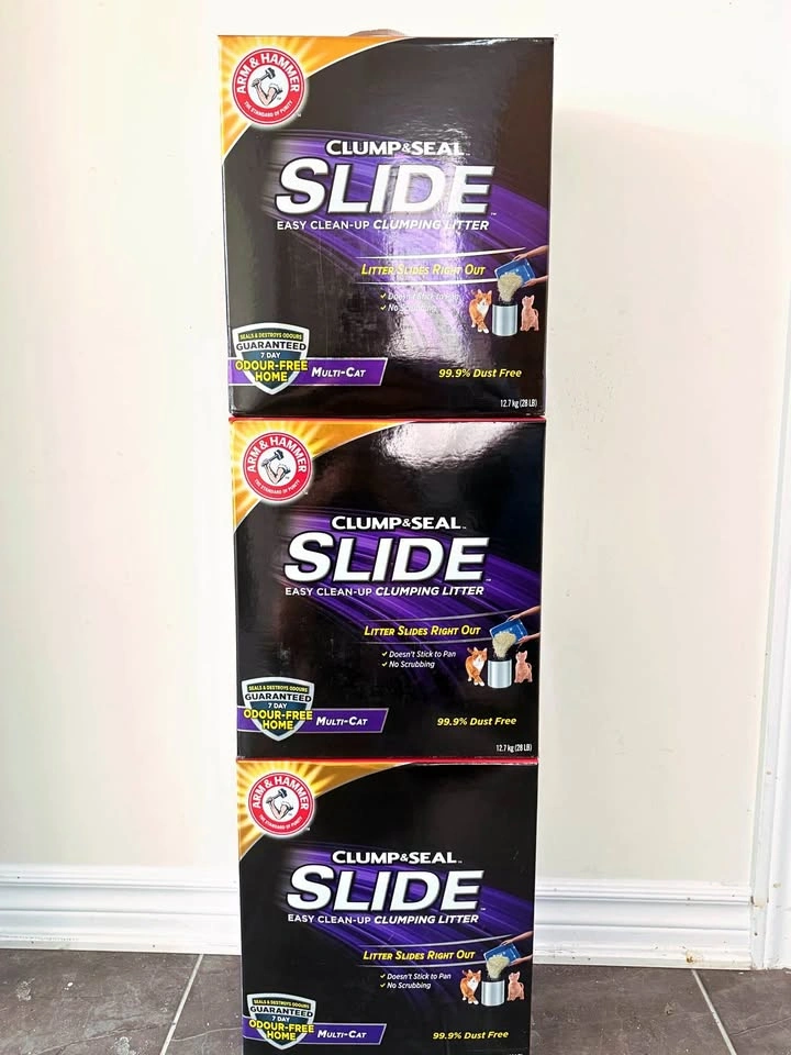 3 Boxes Arm & Hammer Clump & Seal Slide Cat Litter