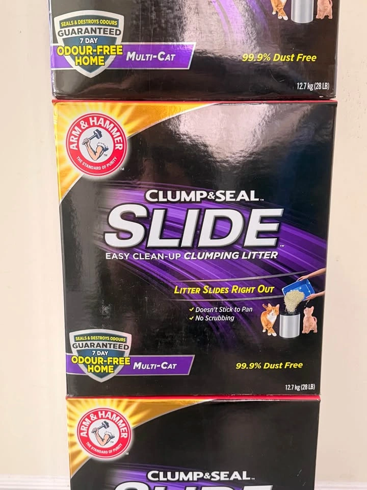 3 Boxes Arm & Hammer Clump & Seal Slide Cat Litter - photo 2