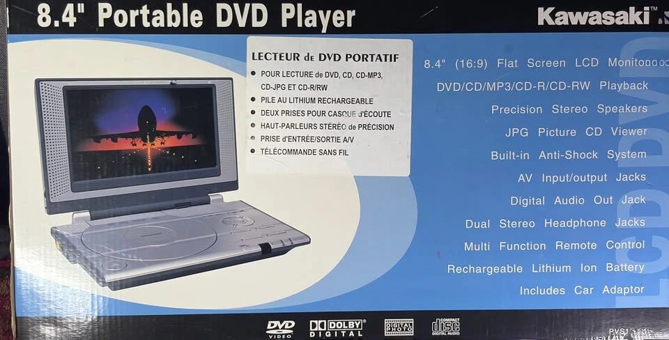 Portable DVD Player 8.4” Screen w/ Remote & Car Kit - photo 5