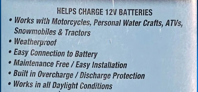 SunForce Solar 12V Power Sports Charger image indicator(3)