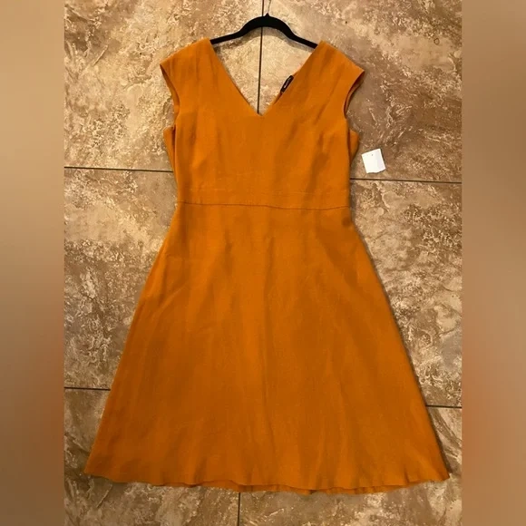 Brand New Massimo Dutti Dress Dark Orange Knee Length - Size 6-8 - photo 3
