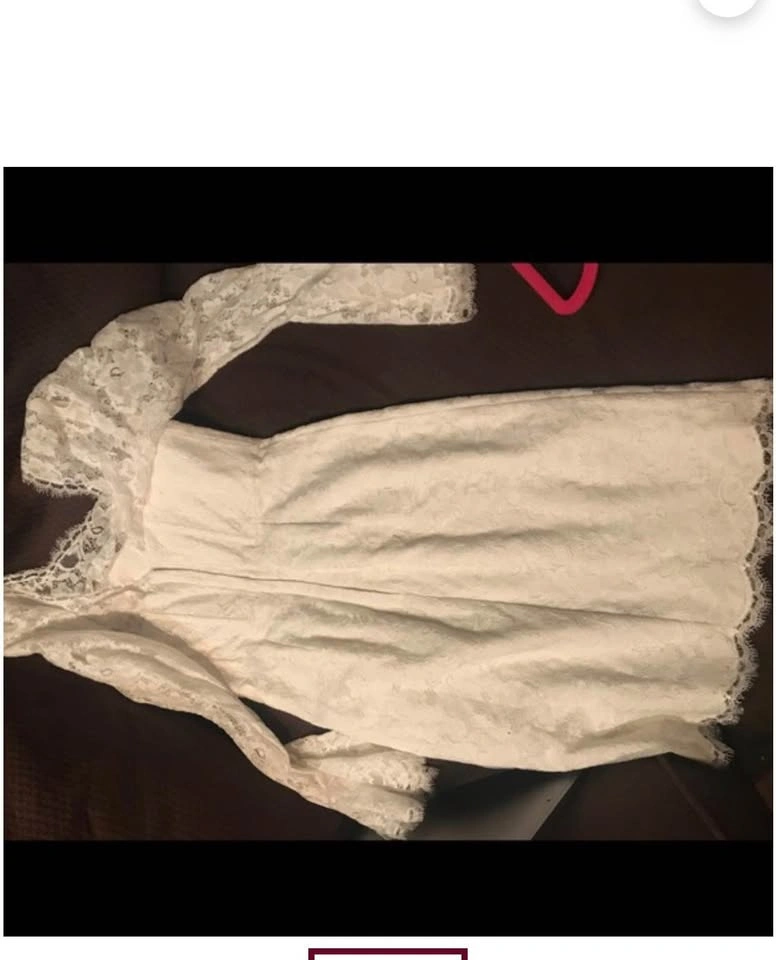 Brand New BCBG Max Azaria White Lace Knee Length Dress Size 4 - photo 2