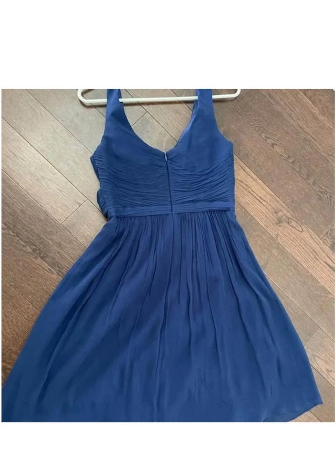 Brand New J Crew (real silk) blue dress size 4 - photo 2