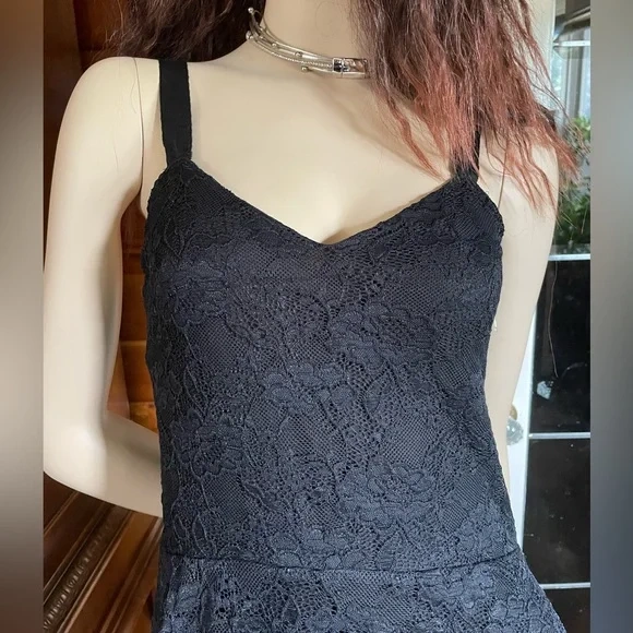 Free People Little Black Lace Dress (sweetheart neckline) - photo 2