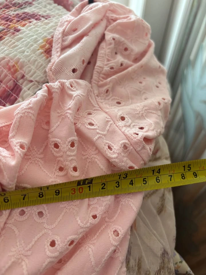 NWT Forever 21 mini milkmaid light pink dress size small - photo 5