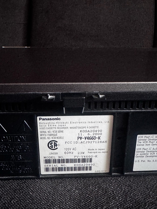 PANASONIC PV-V4660-K VCR (Omni Vision VHS) - photo 4