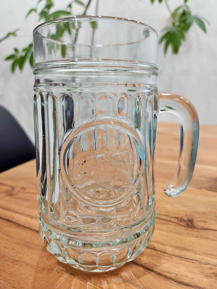 🥕 Textured Humulus Lupulus Glass Beer Mug