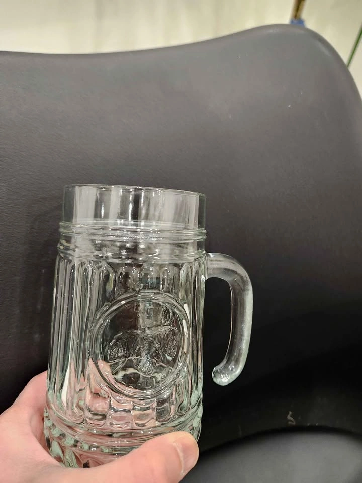 🥕 Textured Humulus Lupulus Glass Beer Mug - photo 3