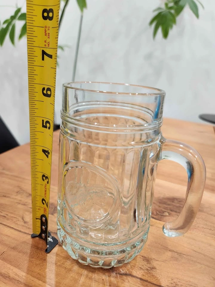 🥕 Textured Humulus Lupulus Glass Beer Mug - photo 4