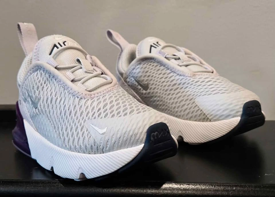 Nike Air Max 270 Toddler Shoes Grey Purple 6C - photo 3