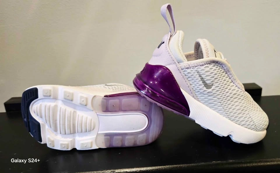 Nike Air Max 270 Toddler Shoes Grey Purple 6C - photo 5
