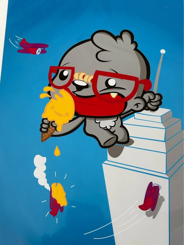 Podgy Panda King Kong Art Print - Limited Edition Signed 7/50 Ri - photo 2